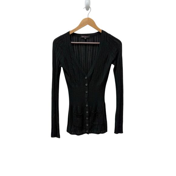 Vintage Betsy Johnson Black Cardigan Silk and Cashmere Women’s Size Small - Picture 1 of 10